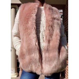 Zara Trafaluc Faux Fur Vest - Pink
